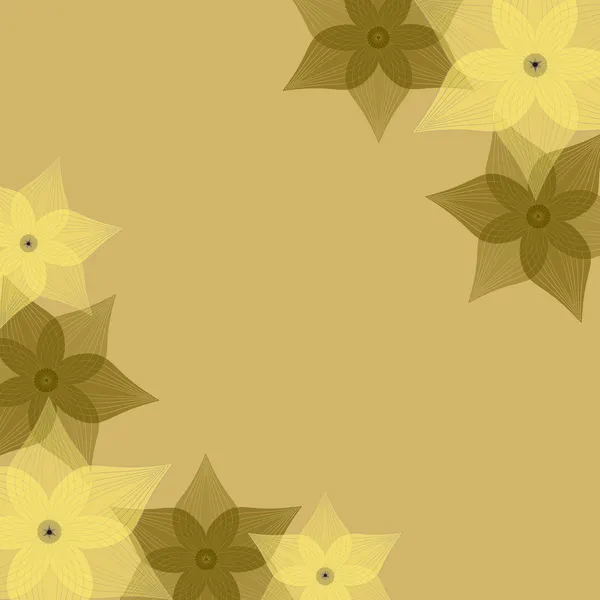 Ilustración vectorial abstracta de la tarjeta de felicitación floral — Vector de stock