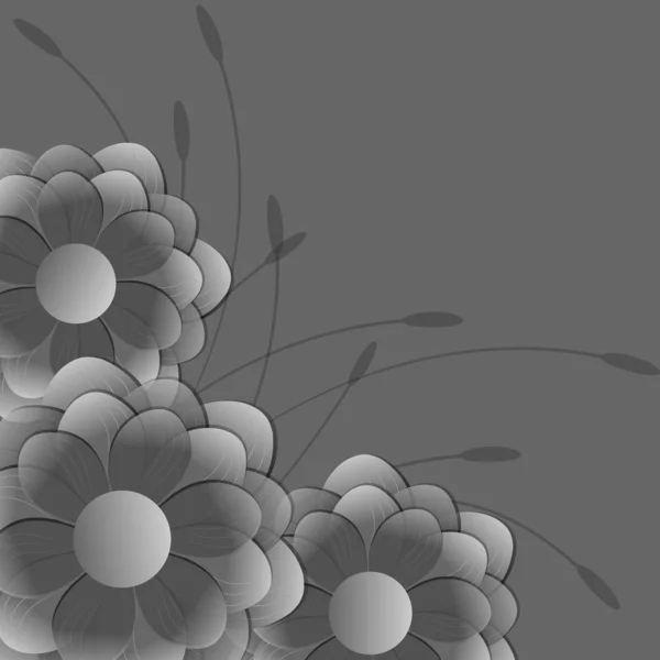 Abstrakt vektor illustration av blommig gratulationskort — Stock vektor