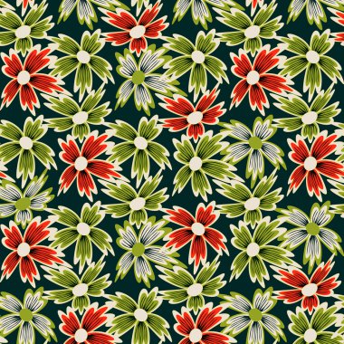 soyut vektör çiçek çizimi