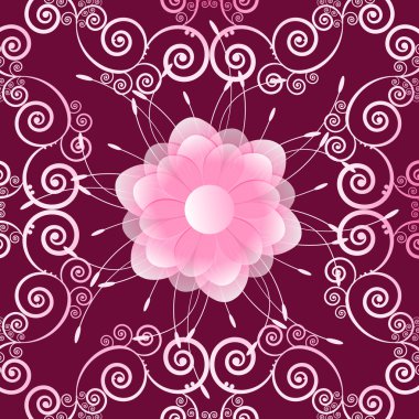 soyut vektör çiçek çizimi