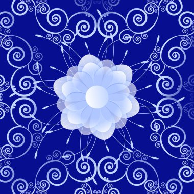 soyut vektör çiçek çizimi