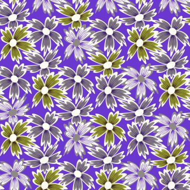 soyut vektör çiçek çizimi