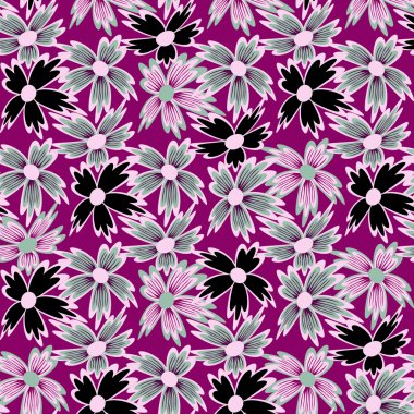 soyut vektör çiçek çizimi