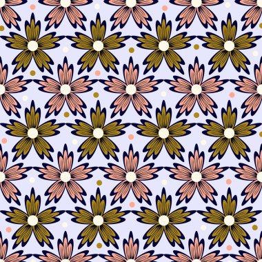 soyut vektör çiçek çizimi