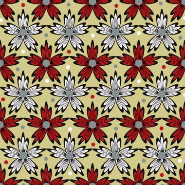 soyut vektör çiçek çizimi