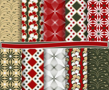 soyut çiçek vektör scrapbook kağıt, dizi