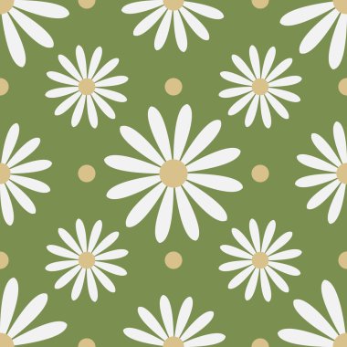 Dikişsiz soyut çiçek vektör çizim