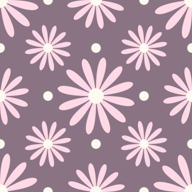 Dikişsiz soyut çiçek vektör çizim