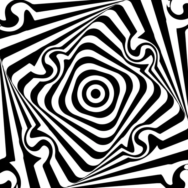 Ilustración vectorial abstracta de una ilusión óptica — Vector de stock