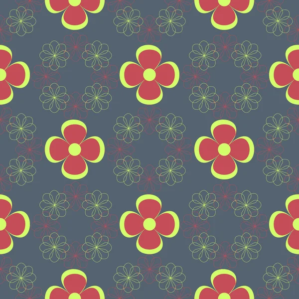 Ilustração do vetor floral abstrato sem costura — Vetor de Stock