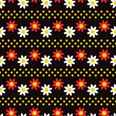 Dikişsiz soyut çiçek vektör çizim