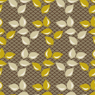 yaprakları ile tasarlamak vektör çizim arka planı