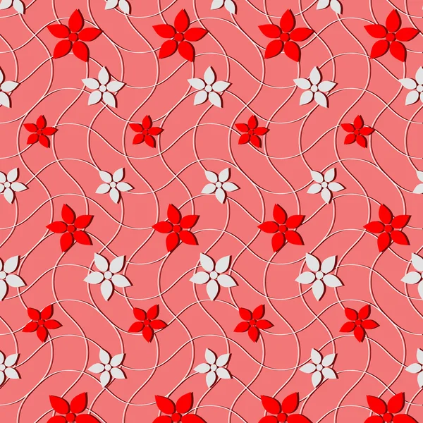 Vector afbeelding achtergrond van abstracte bloemen — Stockvector