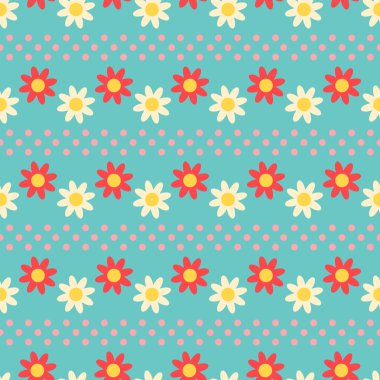 Dikişsiz soyut çiçek vektör çizim