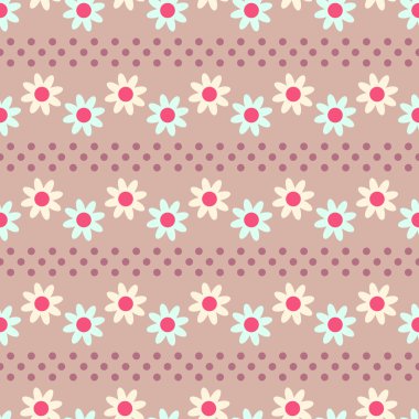 Dikişsiz soyut çiçek vektör çizim