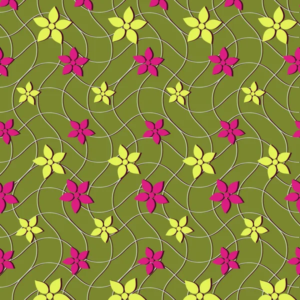 Illustration vectorielle fond de fleurs abstraites — Image vectorielle