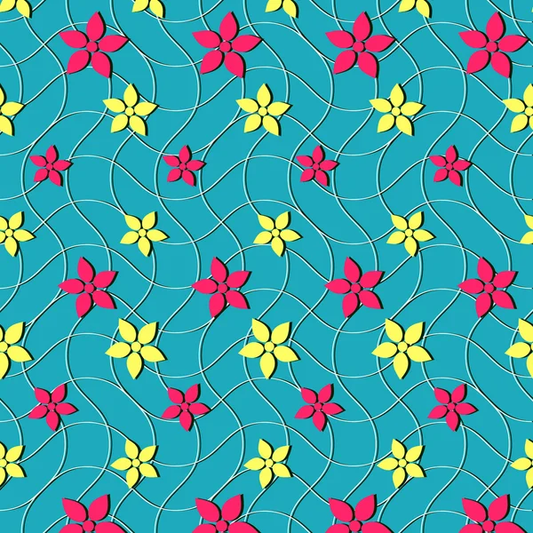 Vector ilustración fondo de flores abstractas — Vector de stock