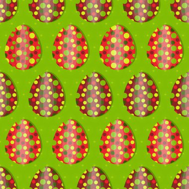 Paskalya yumurtası. Kusursuz vektör arkaplan çizimi.