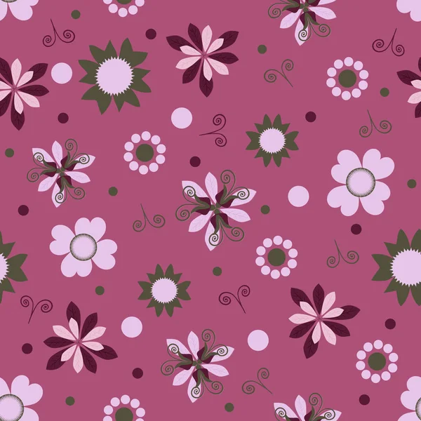 Fondo Floral Decorativo Ilustración Vectorial Abstracta Sin Fisuras — Archivo Imágenes Vectoriales