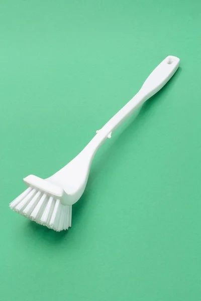 Brosse de cuvette de toilette blanche — Photo