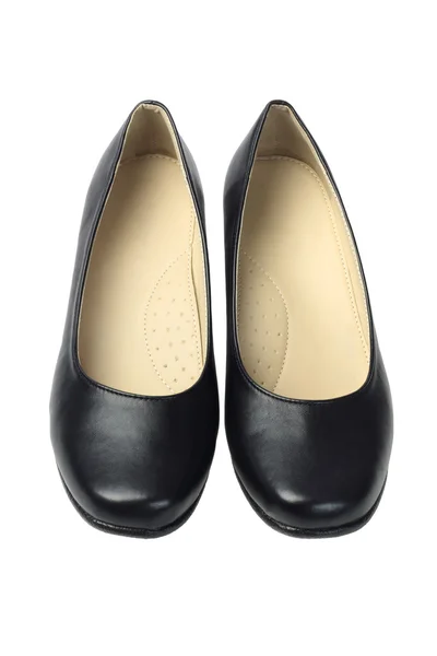 Chaussures en cuir noir pour femmes — Photo