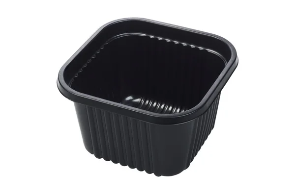 黒いプラスチック製の容器 — ストック写真