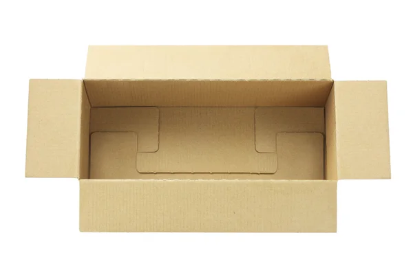Открытая прямоугольная коробка — стоковое фото
