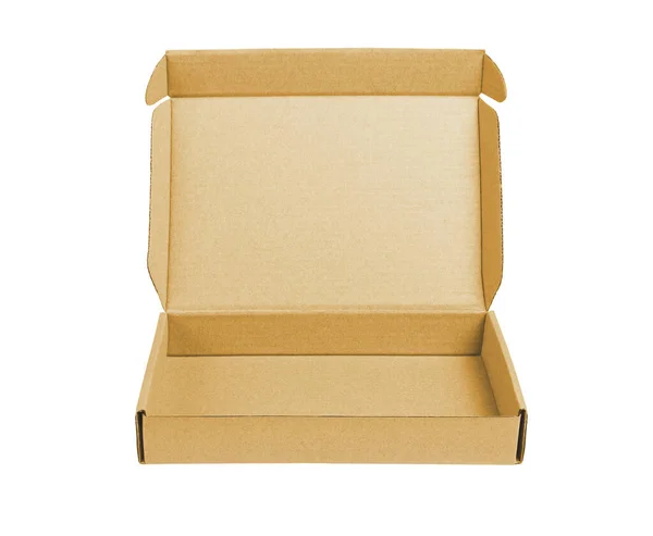 Open Cardboard Box White Background Stock Photo