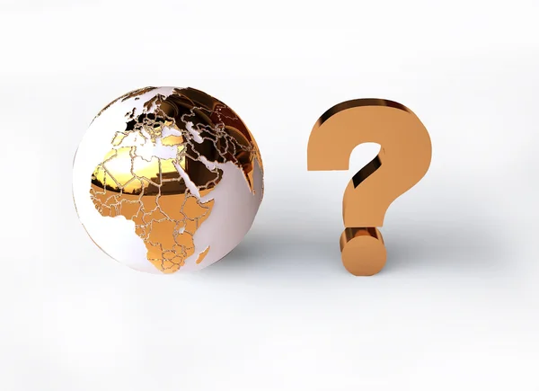 Globe with Question Mark — Stock Photo, Image