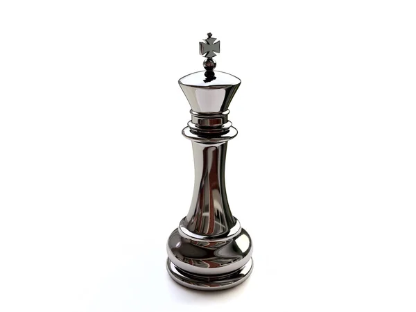 Svart chess king figur — Stockfoto