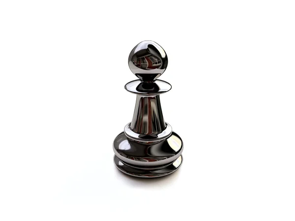 Figura pedone scacchi neri — Foto Stock
