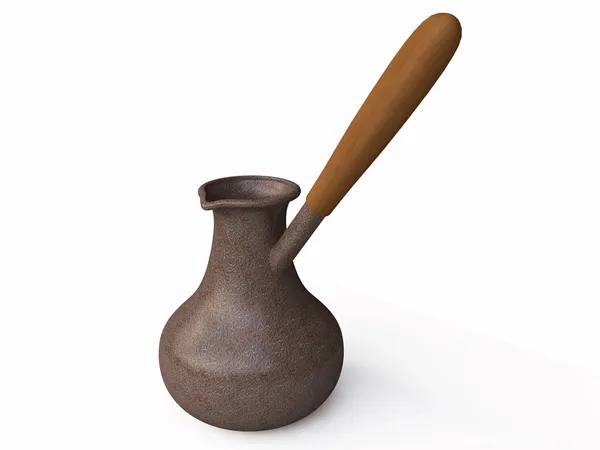 Metallic Coffee Pot ( Turk ) — Stock Photo, Image