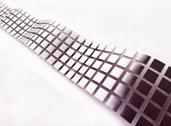 Abstrakte Darstellung von metallischen Würfeln in violett — Stockfoto