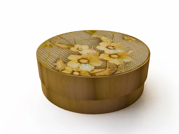 Vintage Decorated Round Gift Box — Stock Photo, Image