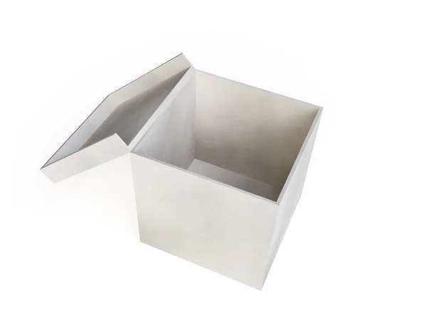 Caja blanca vacía — Foto de Stock