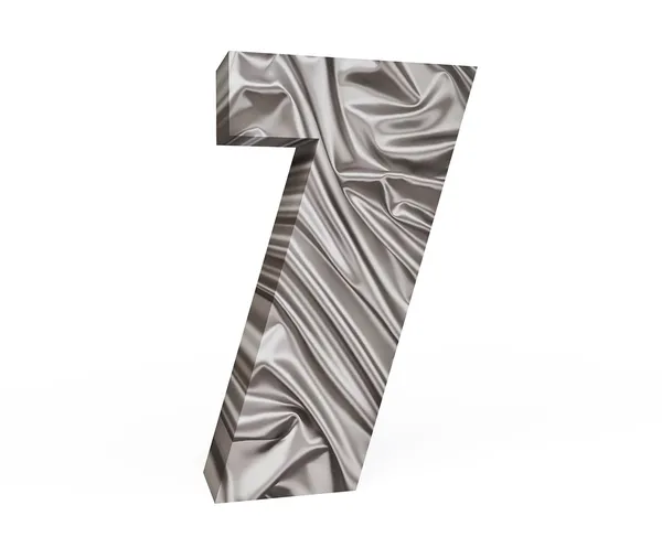 Number Seven with Melted Silky Surface — Stock Photo, Image