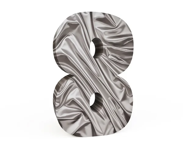Number Eight with Melted Silky Surface — Stock Photo, Image