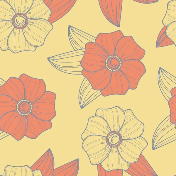 Modèle floral sans couture — Image vectorielle