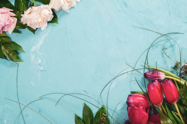 İlkbahar sınır şablonu çiçekli arka plan. Hafif hava narin sanatsal görüntü, serbest alan.