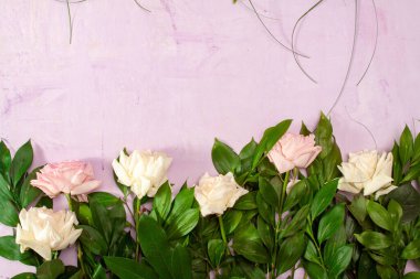 İlkbahar sınır şablonu çiçekli arka plan. Hafif hava narin sanatsal görüntü, serbest alan.