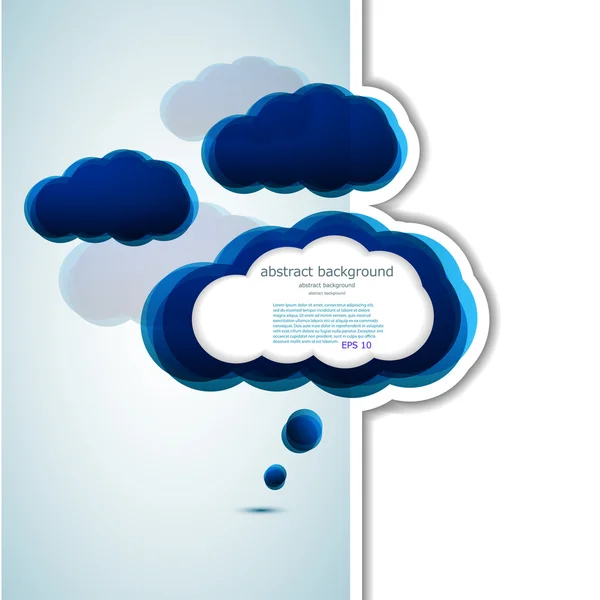 Elemento de design de nuvem vetorial com lugar para o seu texto. Eps 10 — Vetor de Stock