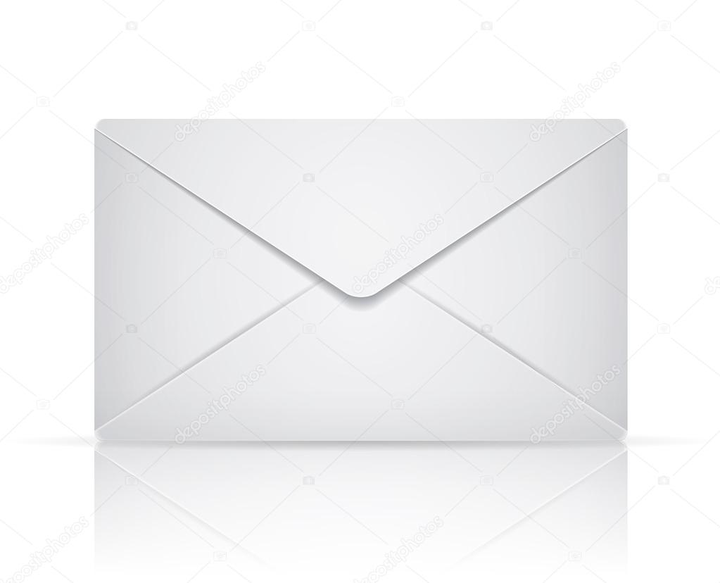Vector envelope on white background. Eps 10