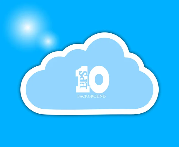 Διάνυσμα σύννεφο σε φόντο bleu. EPS 10 — Διανυσματικό Αρχείο