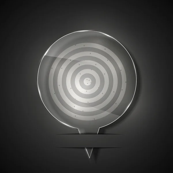 灰色の背景のベクトル ガラス dart アイコン。eps 10 — ストックベクタ