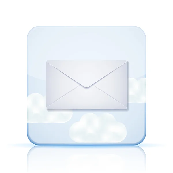 Ταχυδρομείο app εικονίδιο του φορέα σε άσπρο φόντο. EPS 10 — Διανυσματικό Αρχείο