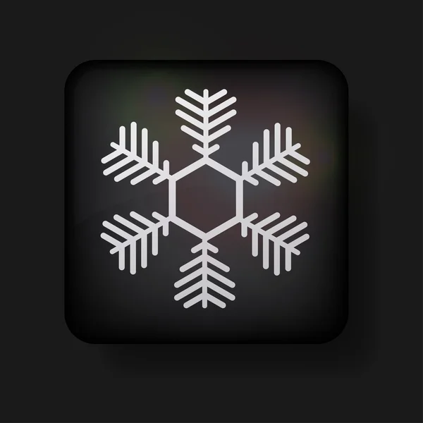 Vector snowflake icon on black background. Eps 10 — Stock Vector