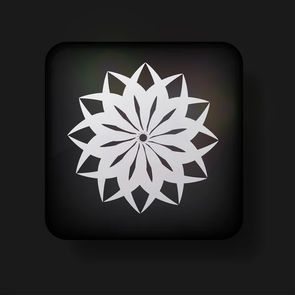 Vector snowflake icon on black background. Eps 10 — Stock Vector