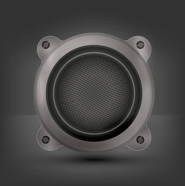 Vektor-Lautsprecher-Symbol auf grauem Hintergrund. Folge 10 — Stockvektor