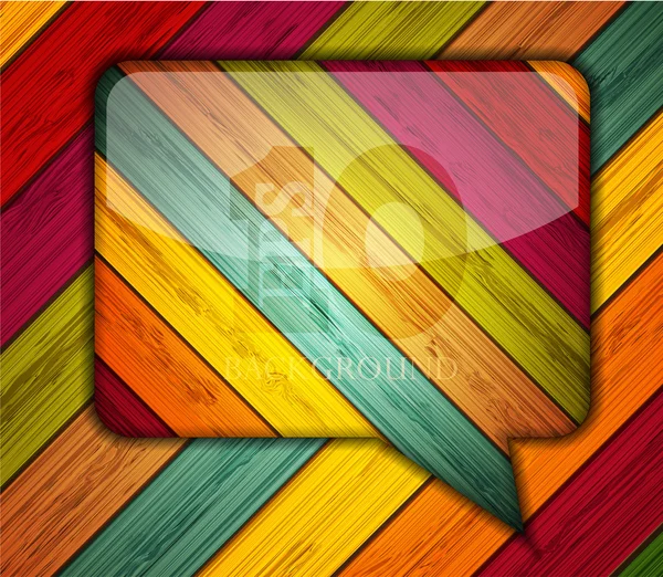 Vettore colorato discorso bolla di legno. Illustrazione Eps10 — Vettoriale Stock