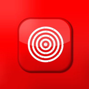 vektör kırmızı Dart simgesi. eps10. kolay düzenleme için